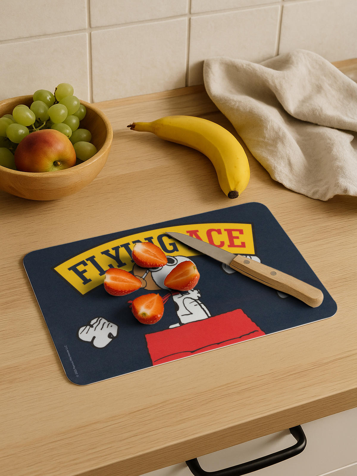 BRETTCHEN The Peanuts Snoopy Flying Ace Schwarz 14,5 x 23,5 cm - Blau, Kunststoff (14.5/23.5cm) - United Labels