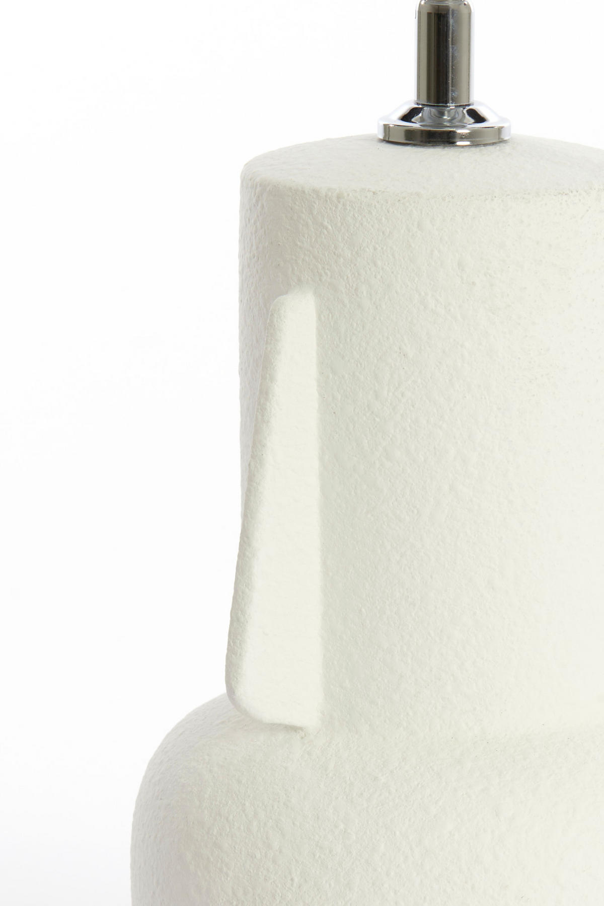 LAMPENFUSS Mataram Weiß Ø16/37,5 cm - Braun, Keramik (16/16/37.5cm) - Light & Living