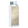 SCHUHSCHRANK Lavia Front in Eiche sägerau - Eiche San Remo, Holzwerkstoff (46/128/23cm) - Vladon
