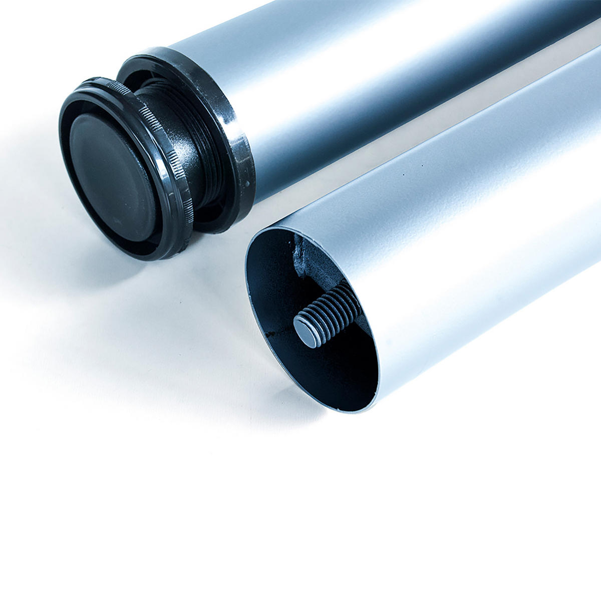 TISCHBEINE, Durchmesser 60mm, H 830mm, Stahl, Silbergrau 4er-set - Silberfarben, Metall (14.2/83/14.2cm) - EMUCA