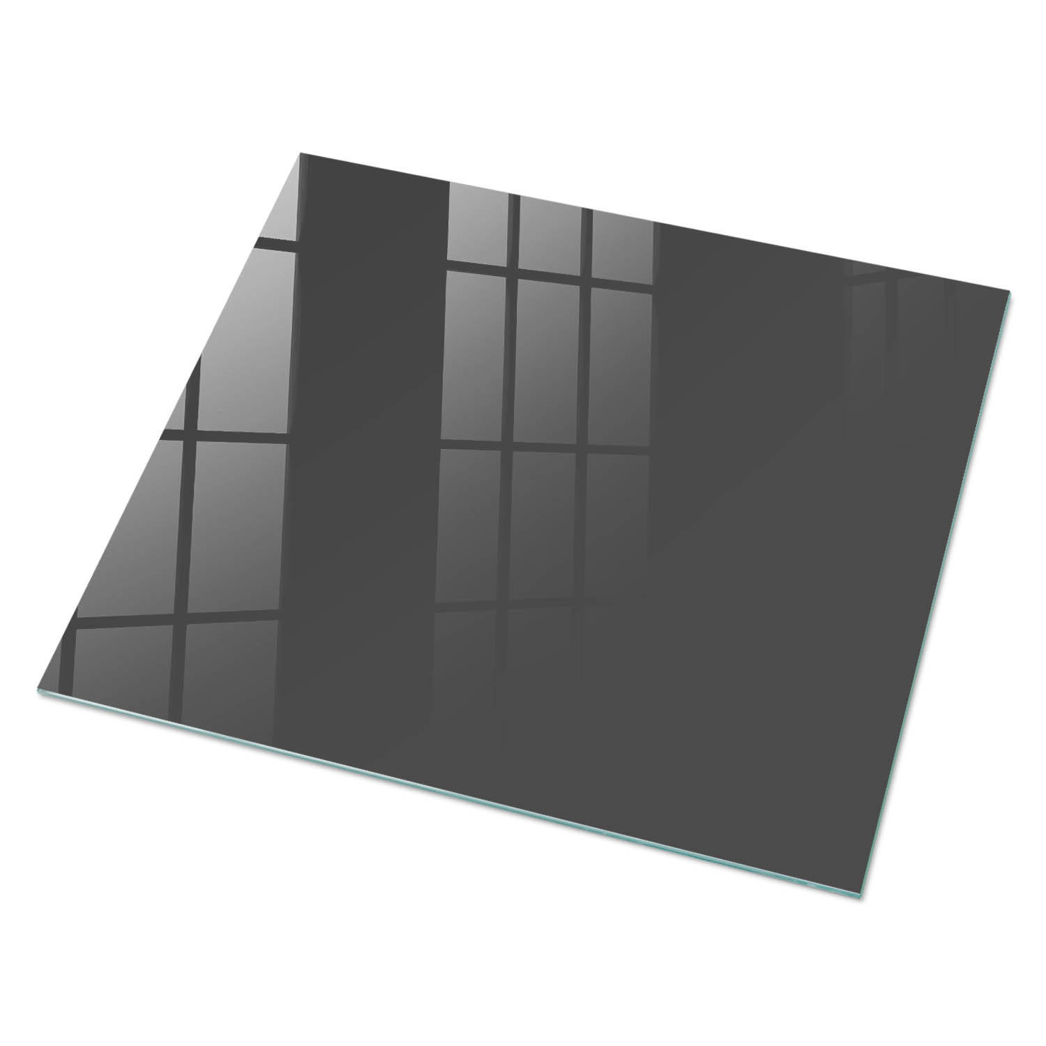 GLASPLATTE 80x60 cm – Dunkelgrau - Blau, Glas (0.4/80/60cm) - ArtPrintCave