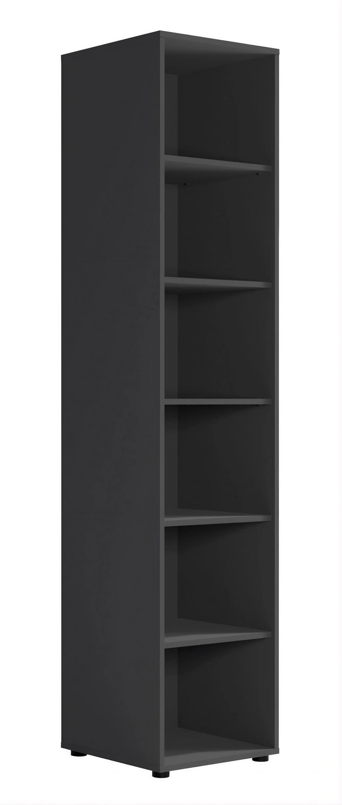 REGAL Schwarz Matt - 45 cm - Modena - Schwarz, Holzwerkstoff (45/206/45cm) - Ravio