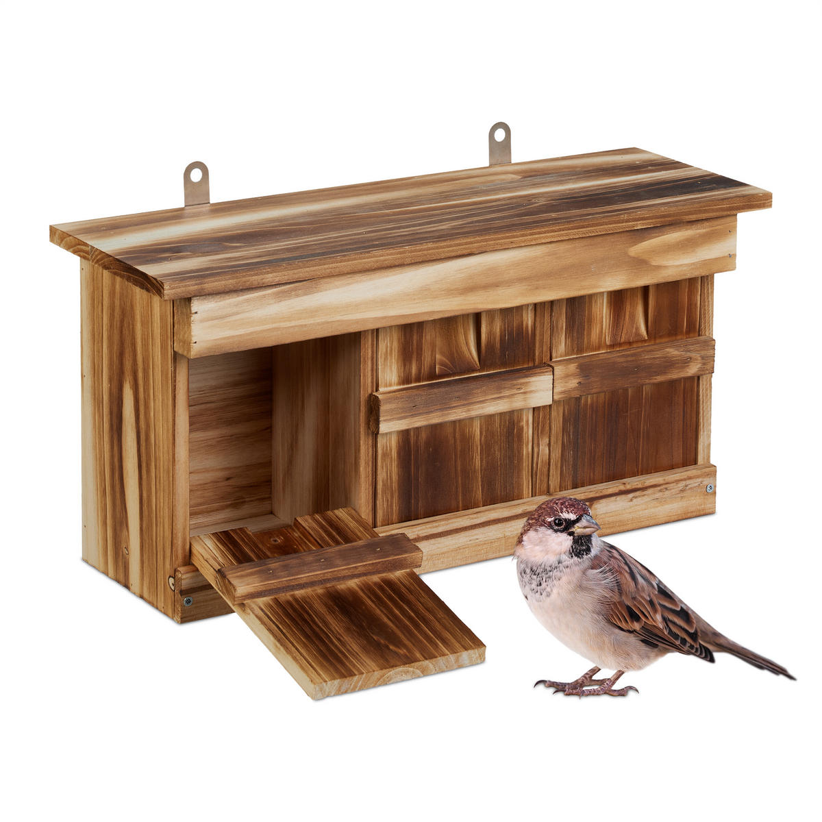 NISTKASTEN - Braun, Holz/Metall (43.5/22/15cm) - Relaxdays