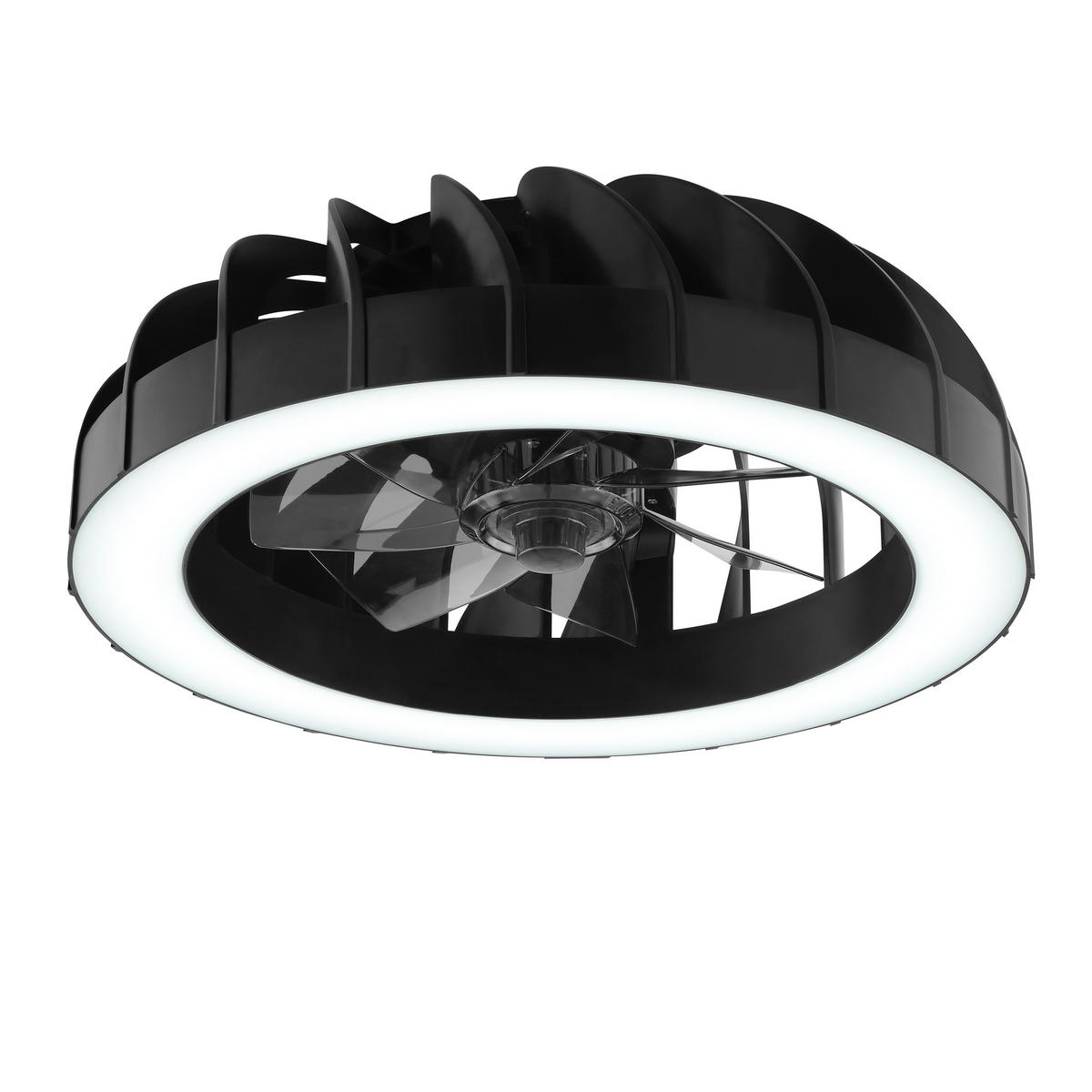 LED DECKENLEUCHTE Fanora Schwarz 46/46/15,4 cm - Schwarz, Kunststoff (46/46/15.4cm) - Brilliant