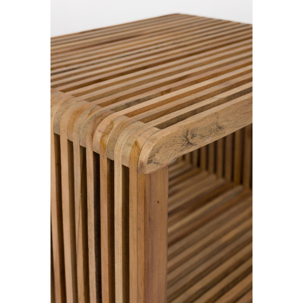 NACHTTISCH Djia Nachttisch / Nachttisch aus Teakholz, klein - Braun, Holz (30/34/44cm) - Housecraft Living