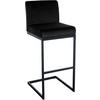 BARHOCKER Samt Schwarz - Schwarz, Textil/Metall (43/104/53cm) - CLP