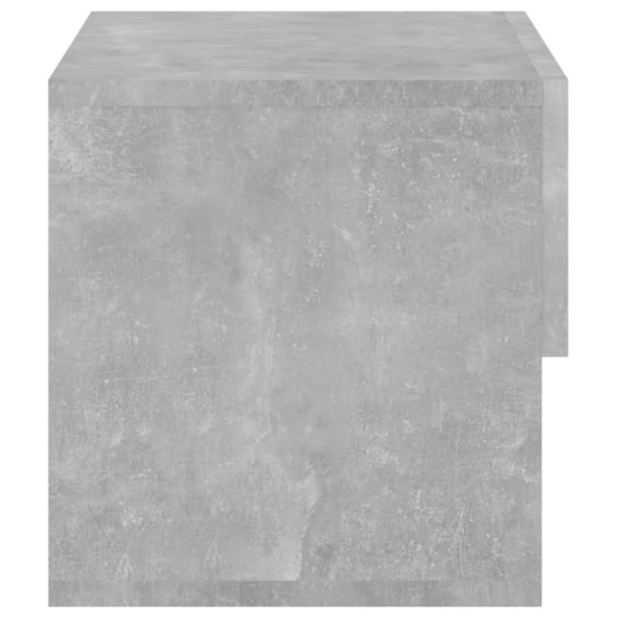 NACHTTISCH mit 1 Schublade 46/29,5/30 cm aus Holzwerkstoff in Betongrau - Hellgrau, Holz (46/30/29.5cm) - vidaXL