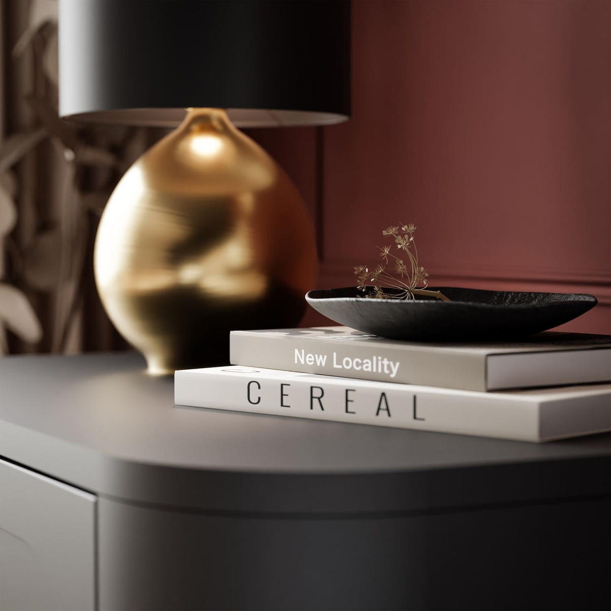 NACHTTISCH SHADOW II 2S mit Schubladen - Schwarz, Holzwerkstoff (60/54/40cm) - Lookway