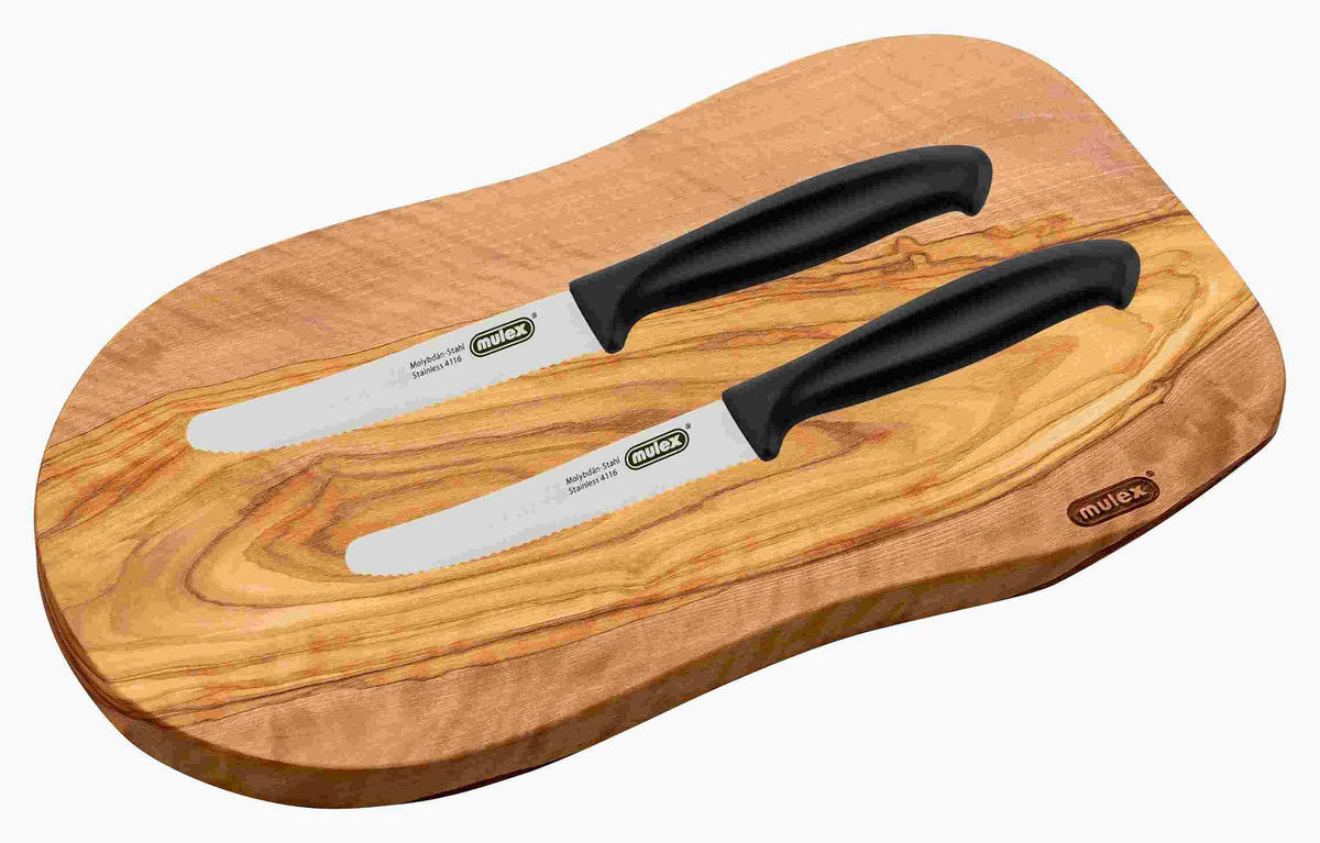 SCHNEIDE-UND SERVIERBRETT Toscana - Braun, Holz (18/29cm) - Mulex