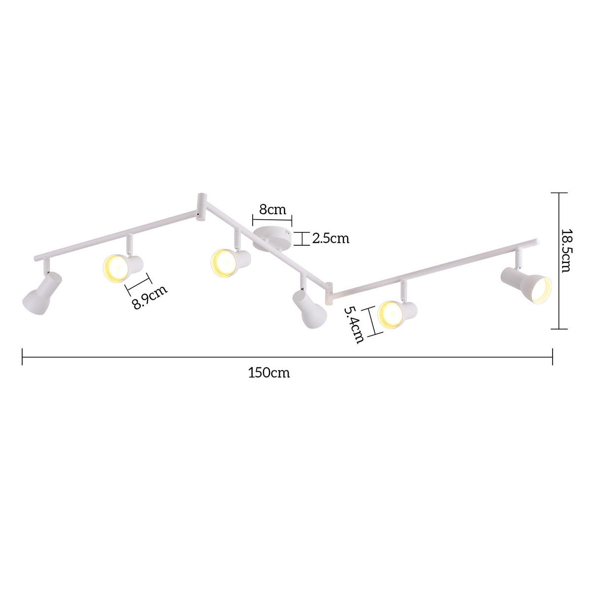 STRAHLER Hylzork 8/18.5/8 cm - Weiß, Metall (8/8/18.5cm) - ZMH