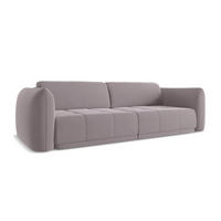 3-SITZER SOFA Samt Stoff Violett - Lila/Flieder, Kunststoff/Textil (210/74/105cm) - Makamii