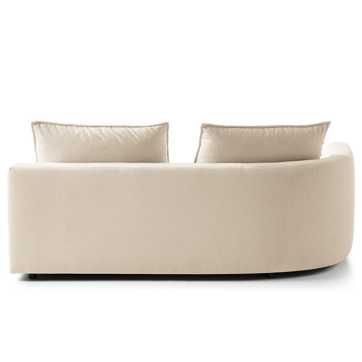 OTTOMANE - modular - Beige/Schwarz, Kunststoff/Textil (196/82/146cm) - home24