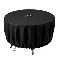 RUNDE Tischdecke für den Außenbereich 122 x 71 cm 500D Oxford wasserdicht - Schwarz, Textil (71/71/122cm)