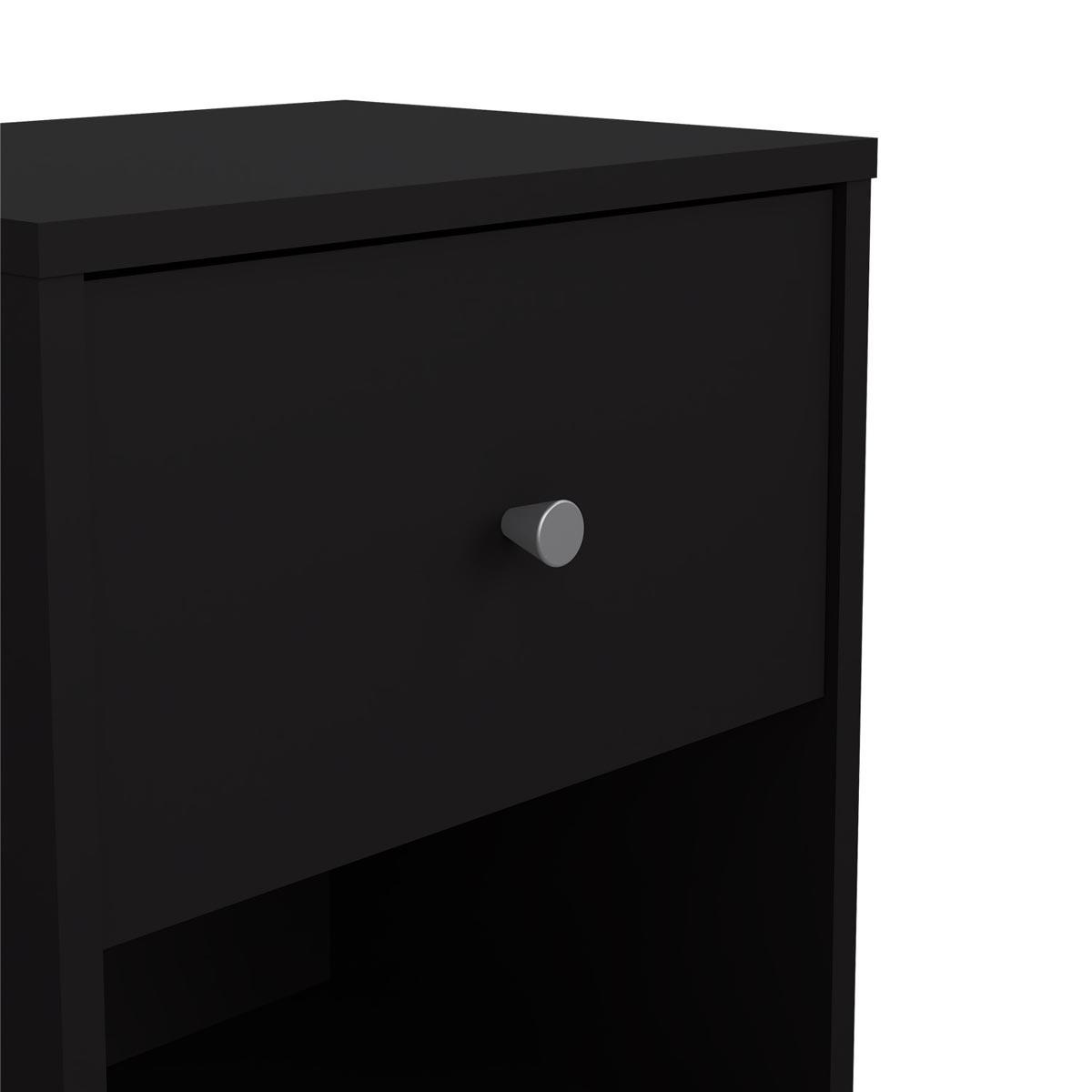 NACHTSCHRANK schwarz - Schwarz, Holzwerkstoff (38/48/30cm) - ebuy24