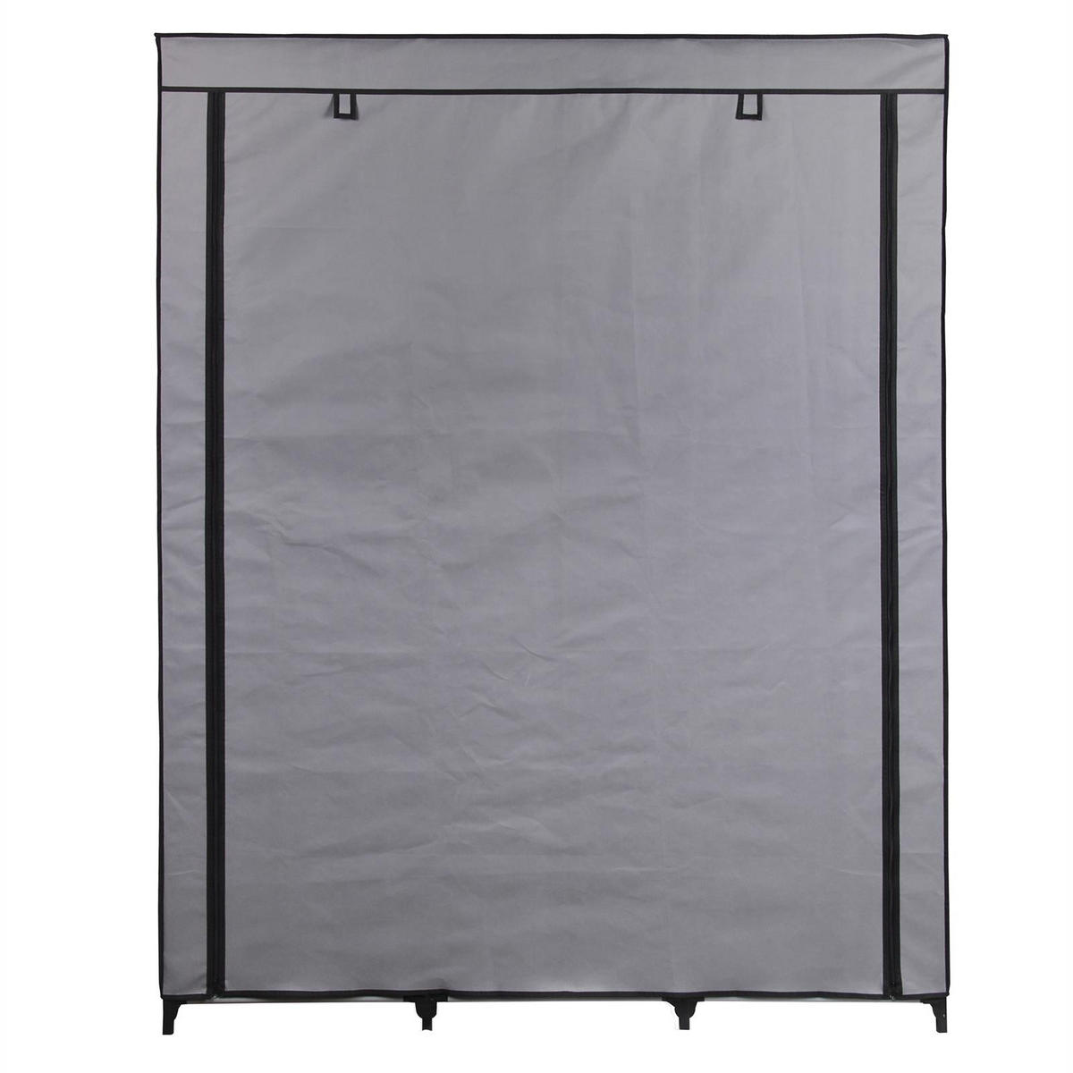 STOFFSCHRANK STEVEN - Anthrazit, Textil (131/169/46cm) - IDIMEX