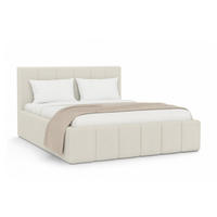 POLSTERBETT MEGAN 140/200 in Boucle Ecru - Ecru, Holz/Holzwerkstoff (140/200cm) - Deine Möbel 24