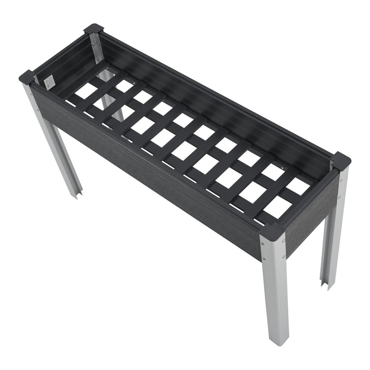 HOCHBEET Beverwijk - Dunkelgrau, Metall (125/75/40cm) - [en.casa]