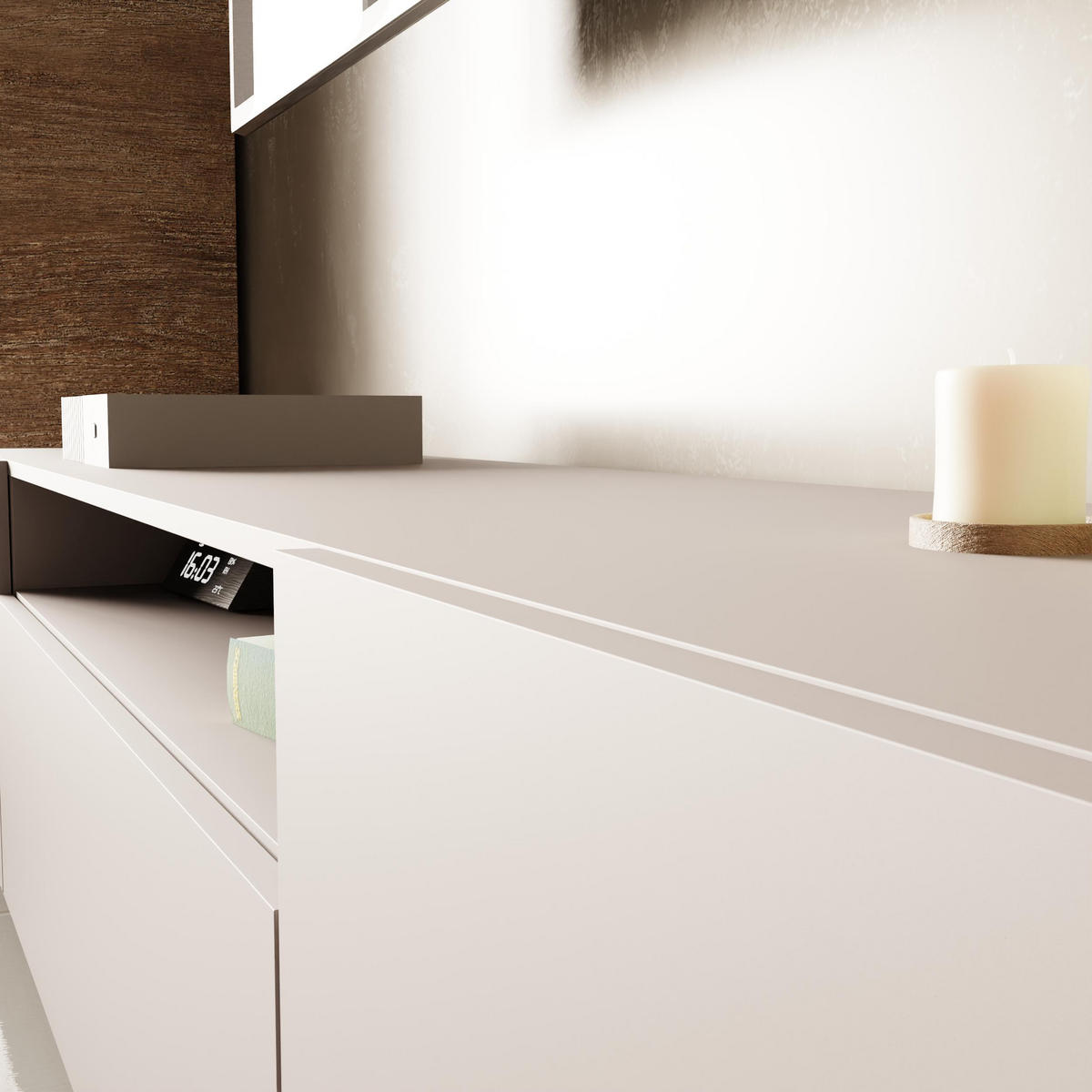 TV-SCHRANK Lyon III 200 cm, dreitürig, kaschmir - Kaschmir, Kunststoff (41/53/200cm) - Margaret Hadas24