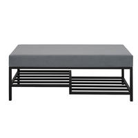 SITZBANK Loft 100 × 45 cm Schwarz/Grau - Schwarz/Grau, Metall (100/45/35cm) - Design Möbel