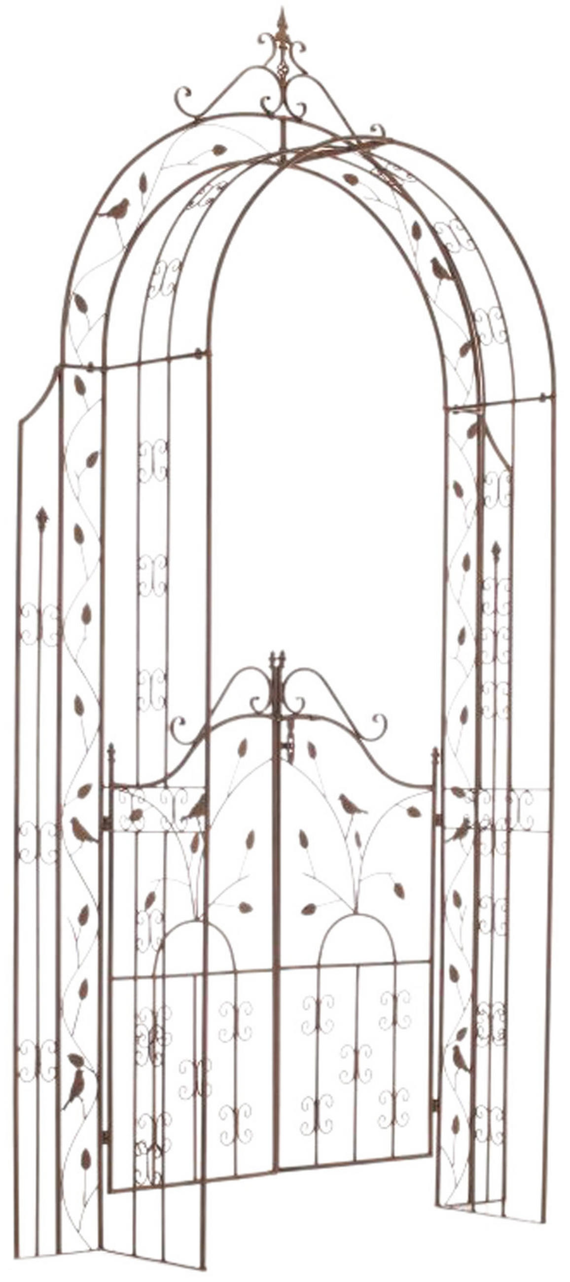 ROSENBOGEN Anders 144x36x270cm Metall Antik-Braun Rankhilfe - Braun, Metall (144/270/36cm) - DELUKE