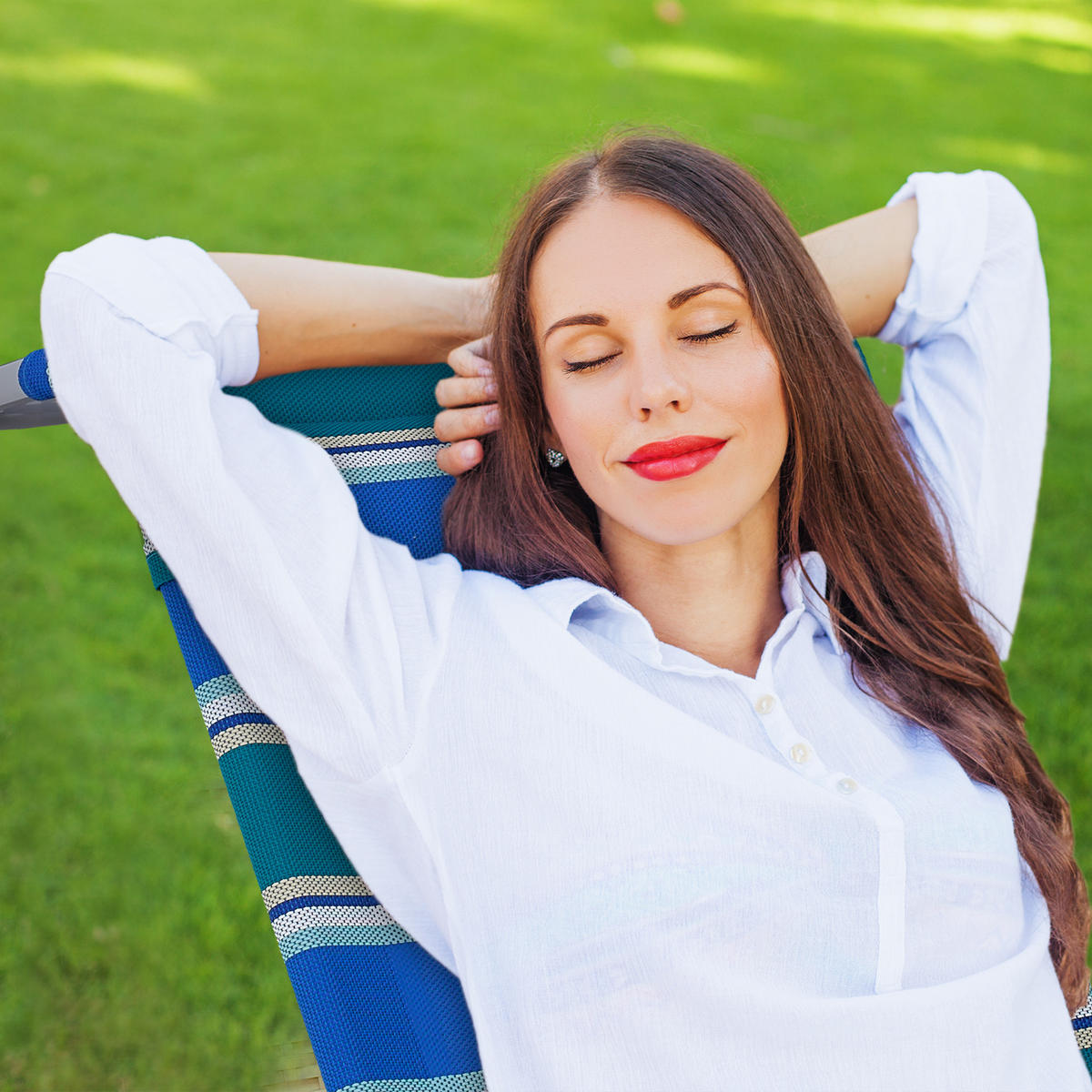 KLAPPLIEGESTUHL - Multicolor, Kunststoff/Textil (59/78/85cm) - Relaxdays