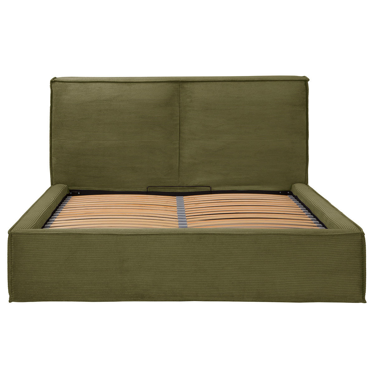 POLSTERBETT - Olivgrün, Textil (160/200cm) - home24