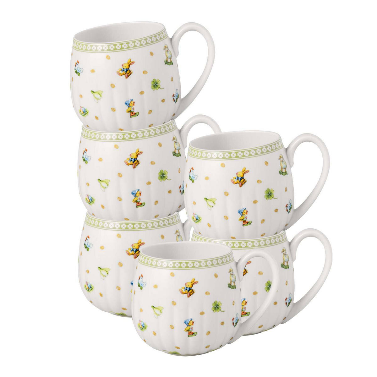 HENKELBECHER Easter Delight grün 350 ml 6er Set - Grün, Keramik (0.35L) - Villeroy & Boch
