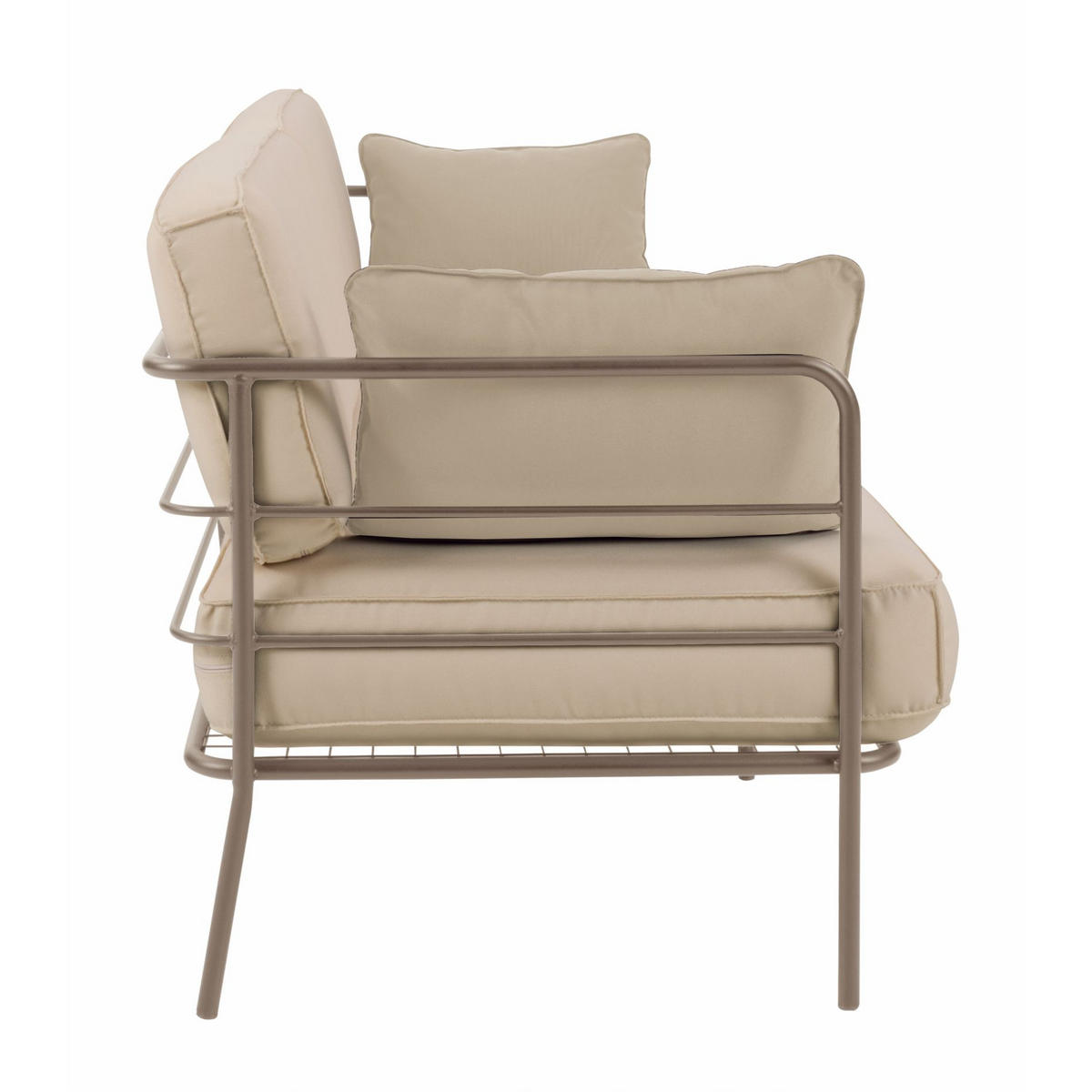GARTEN-SOFA Preggel Beige/Beige 156 cm - Beige, Textil (156/80/71cm) - Selsey