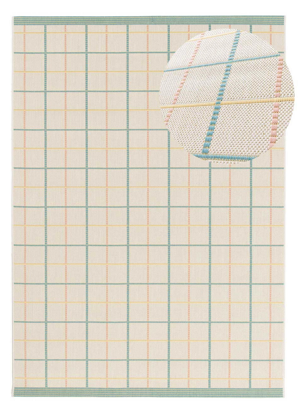 OUTDOORTEPPICH In Pastelltönen Manila 80/150 cm - Pastellblau/Pastellgrün, Kunststoff/Textil (80/150cm) - Atticgo
