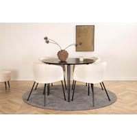 TISCHGRUPPE Beige - Beige, Holz/Textil (115/75/115cm) - ebuy24