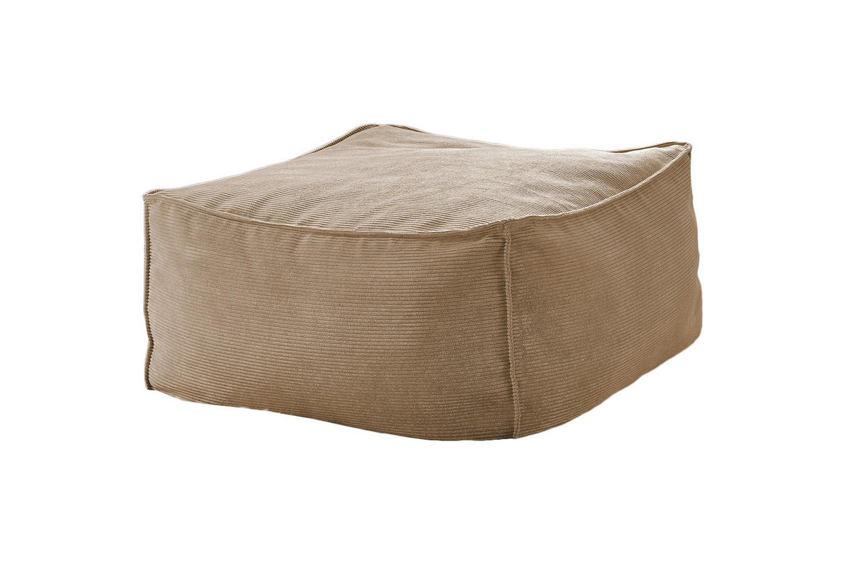 HOCKER ALEA Taupe - Taupe, Textil (86/38/86cm) - KAWOLA