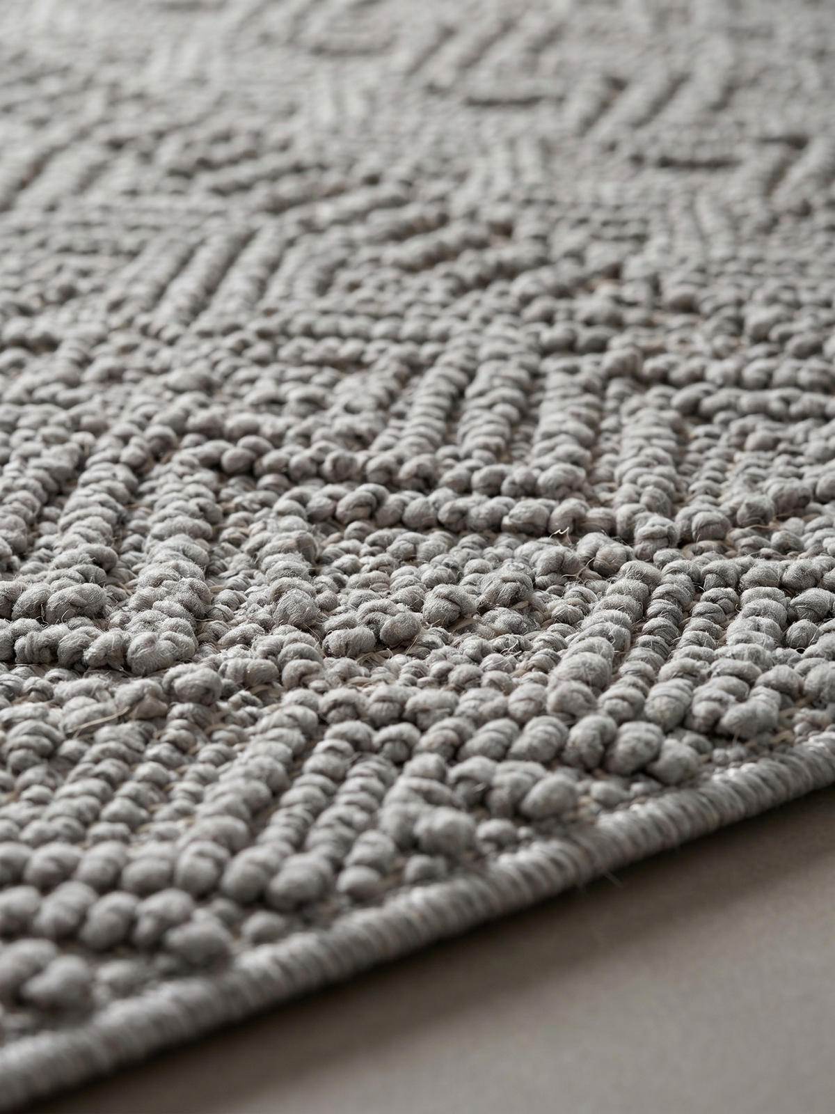 TEPPICH Flachgewebe LANGAU in Silber, mit Ethno-Streifen, Ø 200 cm - Silberfarben, Textil (200/200cm) - KADIMA DESIGN