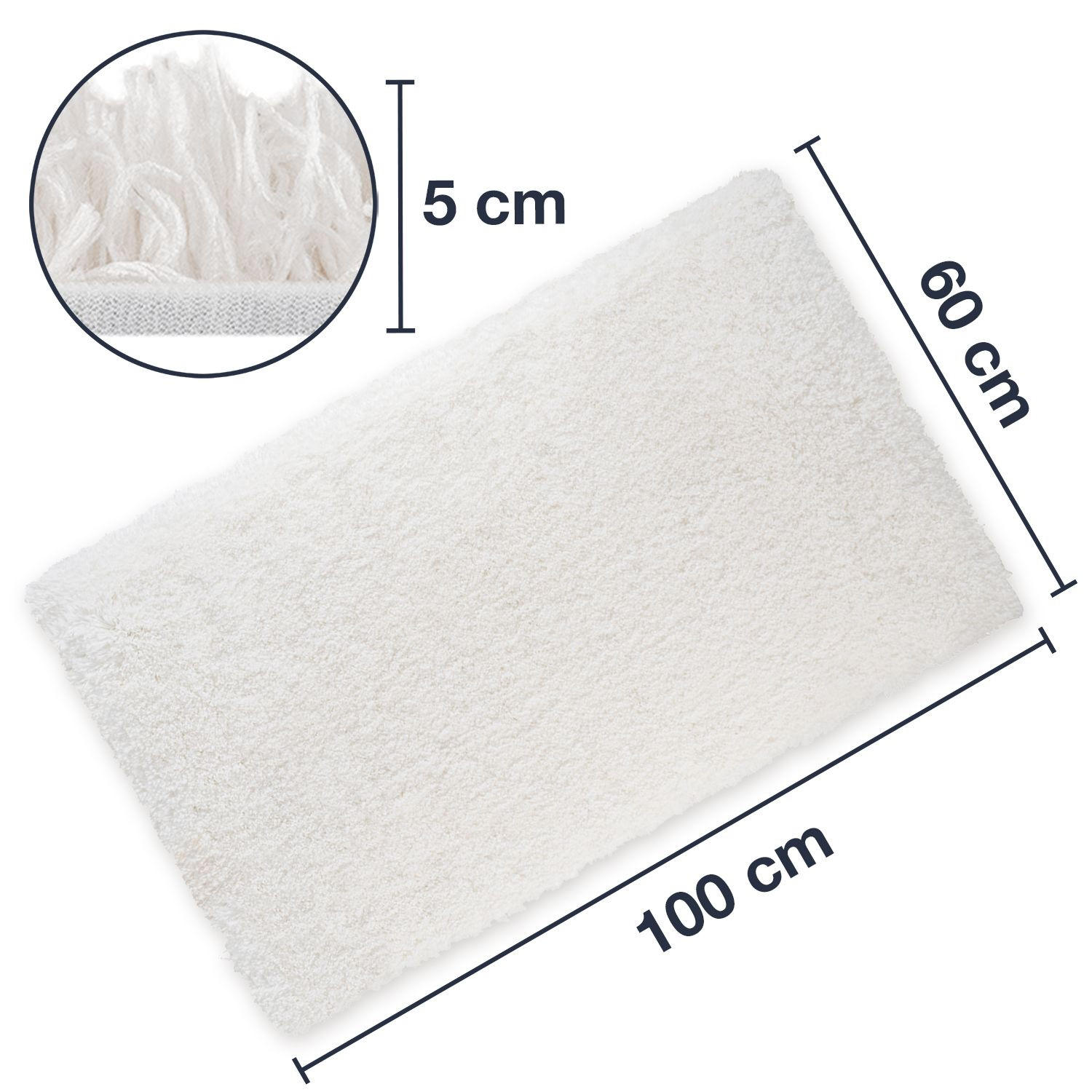 BADTEPPICH VIENNA - Weiß, Textil (60/100cm) - WohnDirect