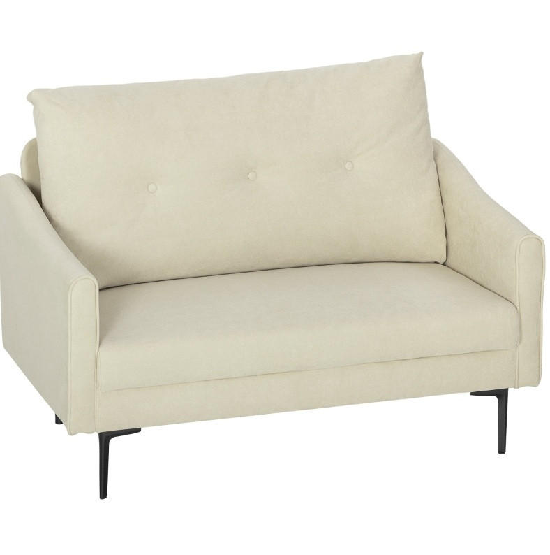 DVOSJED, 124/73/92 cm, metal/tapeciranje krem bijeli - krem, metal (73/92/124cm) - BEAOK