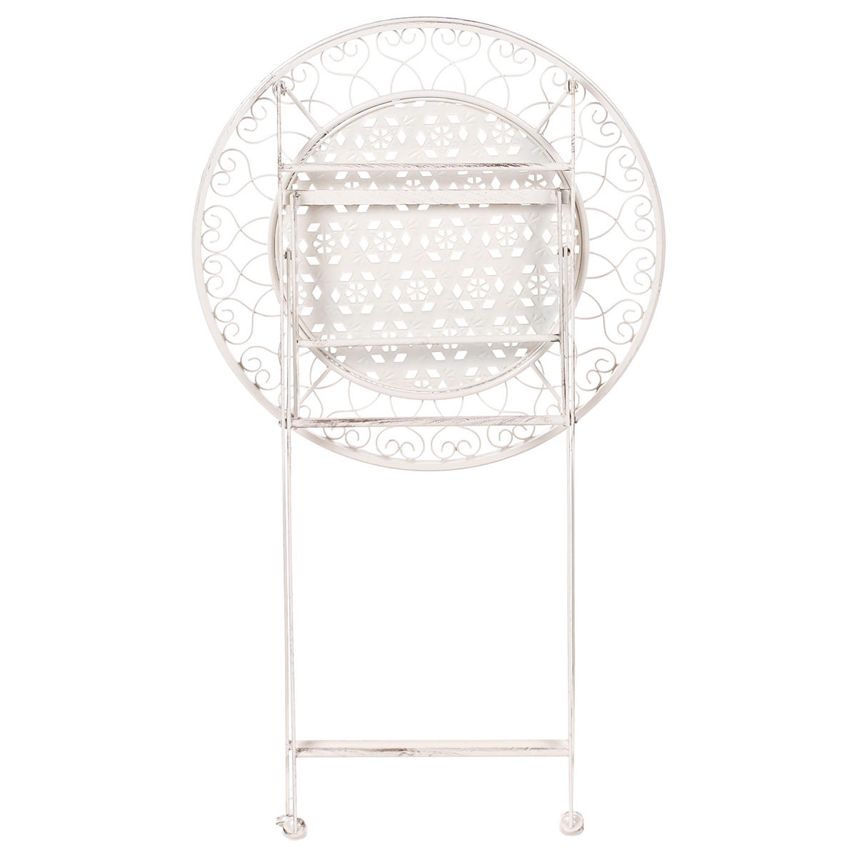 GARTEN-BARTISCH 60 cm Beige Trieste - Beige, Metall (60/60/90cm) - Beliani