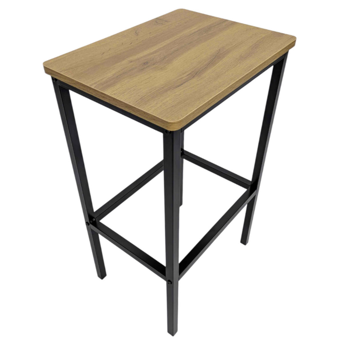 BARHOCKER Schwarzstahl Hellbraun 40/30/65 cm - Hellbraun/Schwarz, Holzwerkstoff/Metall (40/65/30cm) - Begryf