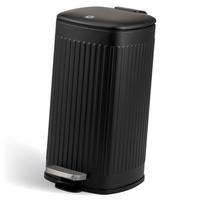 ABFALLEIMER 9 Liter, schwarz - Schwarz, Metall (20/37.5/27.5cm) - eluno