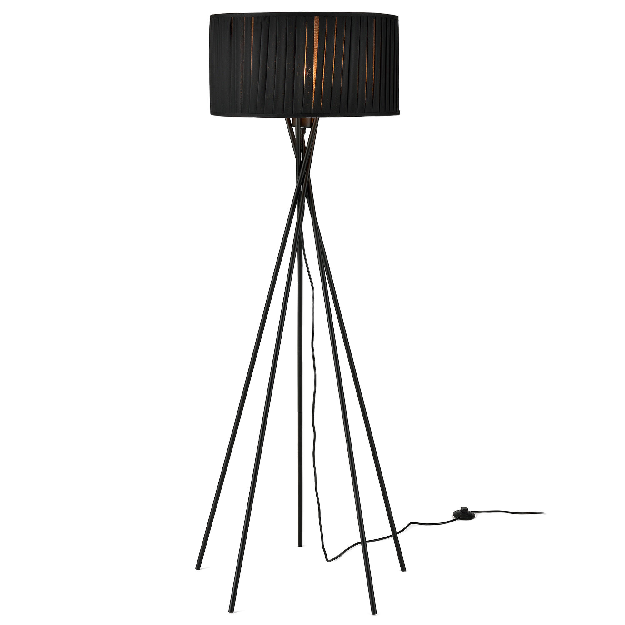 STEHLEUCHTE Black Mikado - Schwarz, Metall (23/23/155cm) - lux.pro