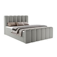 BOXBETT Nola mit Topper Hellgrau 200x200 - Hellgrau, Textil (200/200cm) - Luxkor24