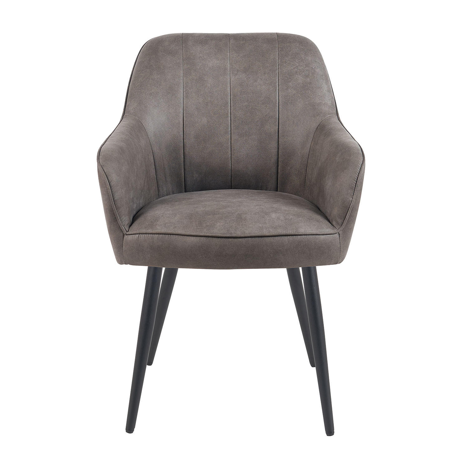 ESSZIMMERSTUHL Mika-Pia - Taupe/Schwarz, Textil/Metall (60/87/65cm) - DUBI Möbel