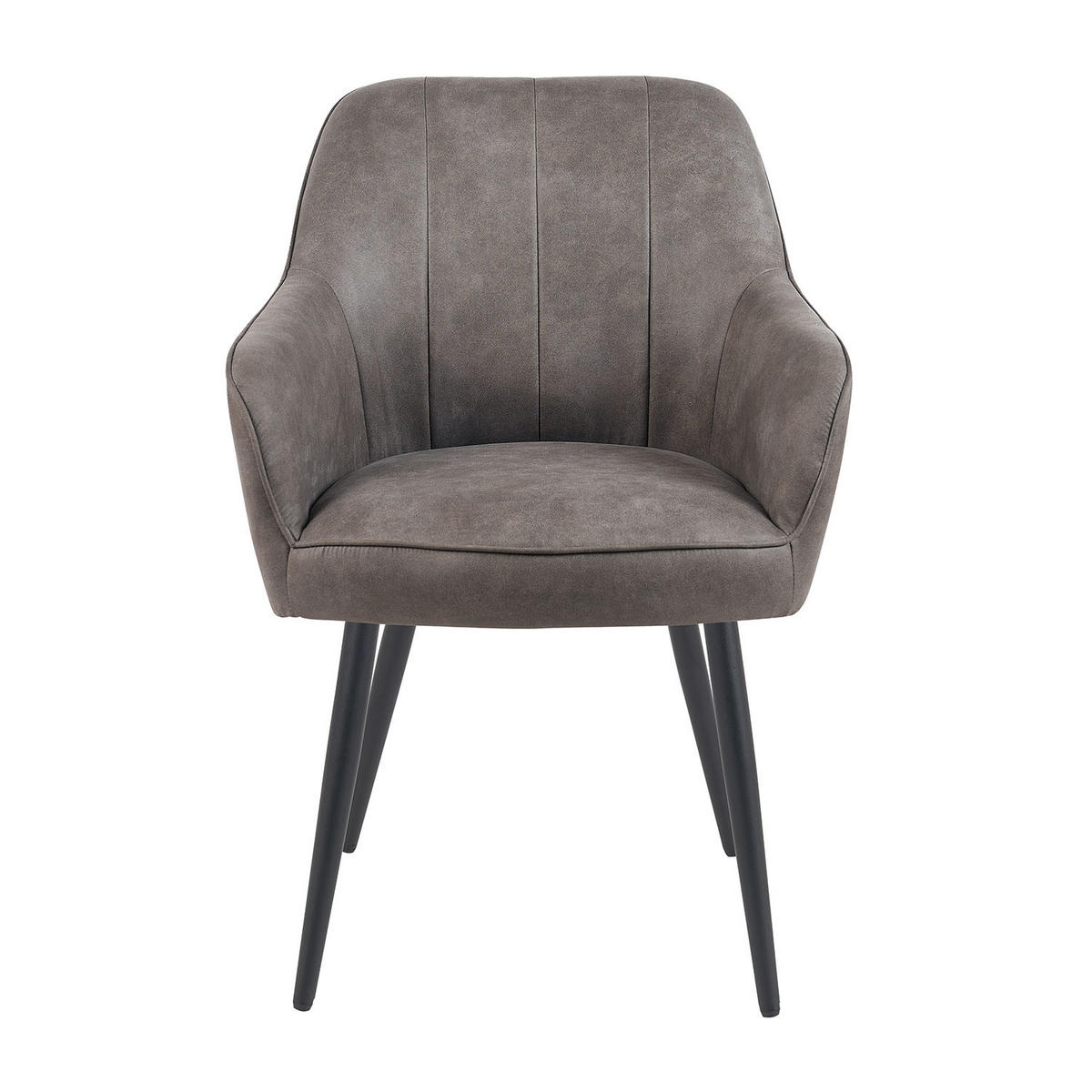 ESSZIMMERSTUHL Mika-Pia - Taupe/Schwarz, Textil/Metall (60/87/65cm) - DUBI Möbel