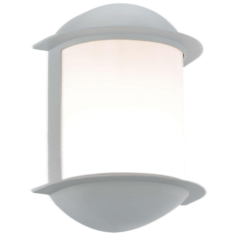 LED AUSSEN-WANDLEUCHTE Aluguss Silber Weiß - Weiß, Metall (10/22/16cm)