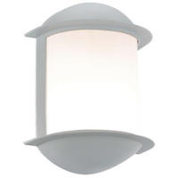 LED AUSSEN-WANDLEUCHTE Aluguss Silber Weiß - Weiß, Metall (10/22/16cm)