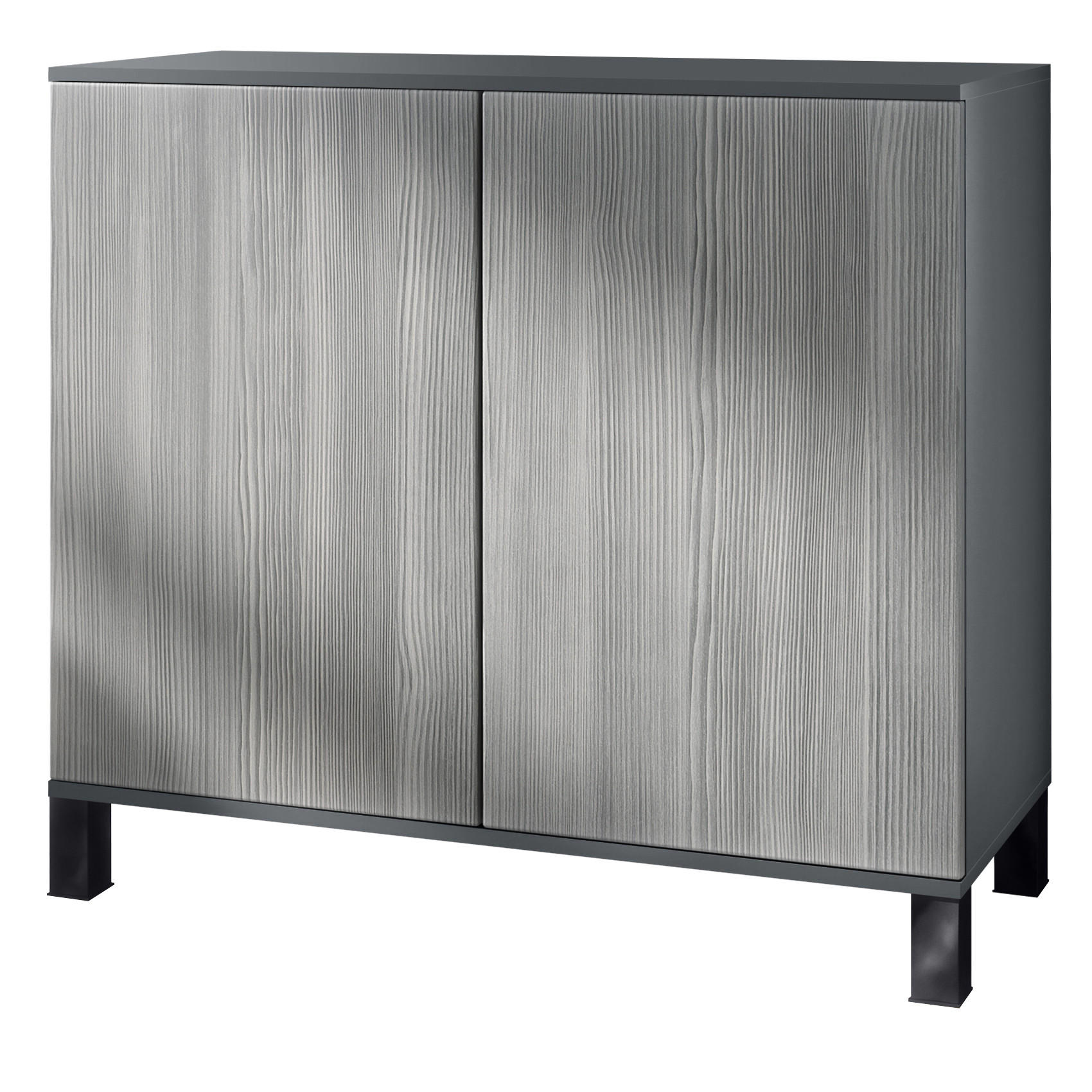 KOMMODE Skadu Avola-Anthrazit - Anthrazit, Holzwerkstoff (92.5/84.5/35cm) - Vladon