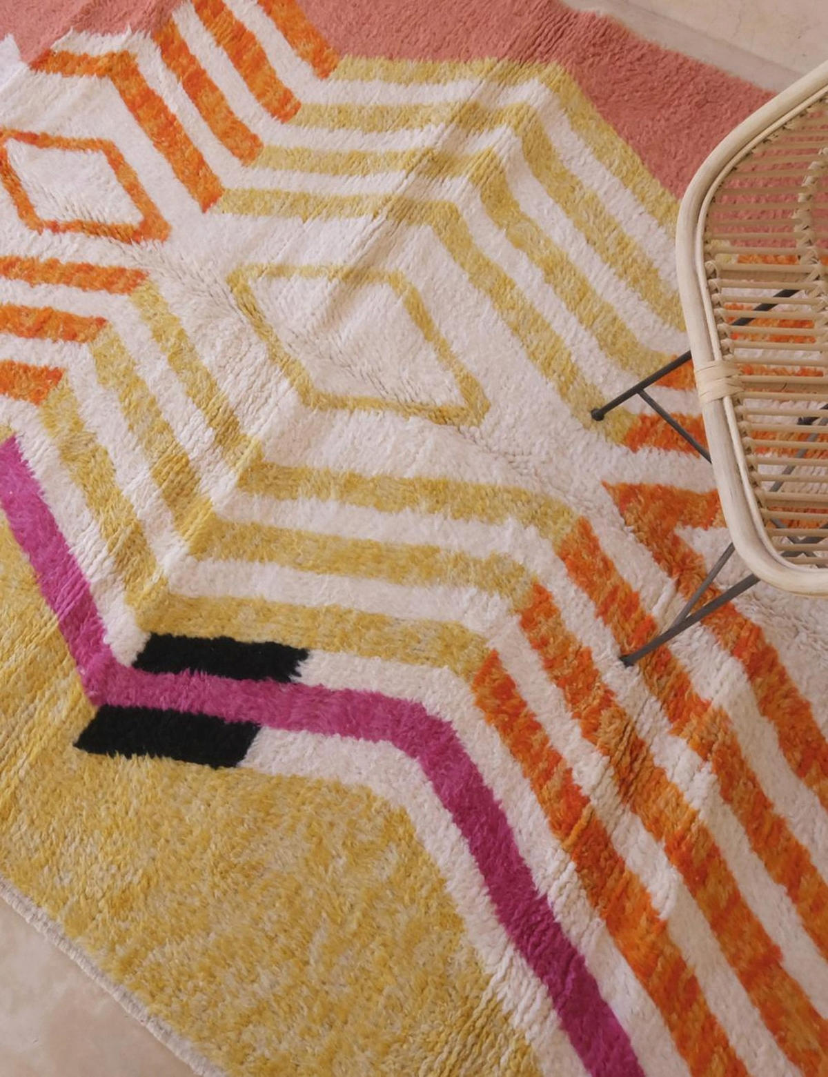 BERBERTEPPICH handgeknüpft Design 200x 300 cm - Multicolor, Naturmaterialien (200/300cm) - AFK Living