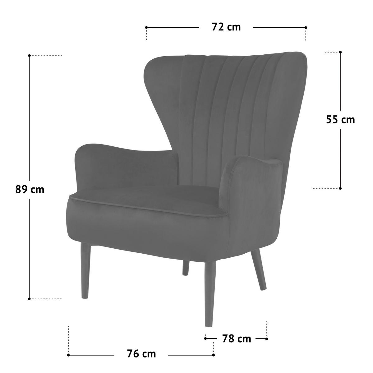 OHRENSESSEL Arthur Stoff - Braun, Textil (76/89/78cm) - SVITA