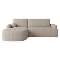 ECKSOFA Loridu Cord, Seite: Links - Schwarz/Sahara, Holz/Kunststoff (250/174cm) - MIRJAN24