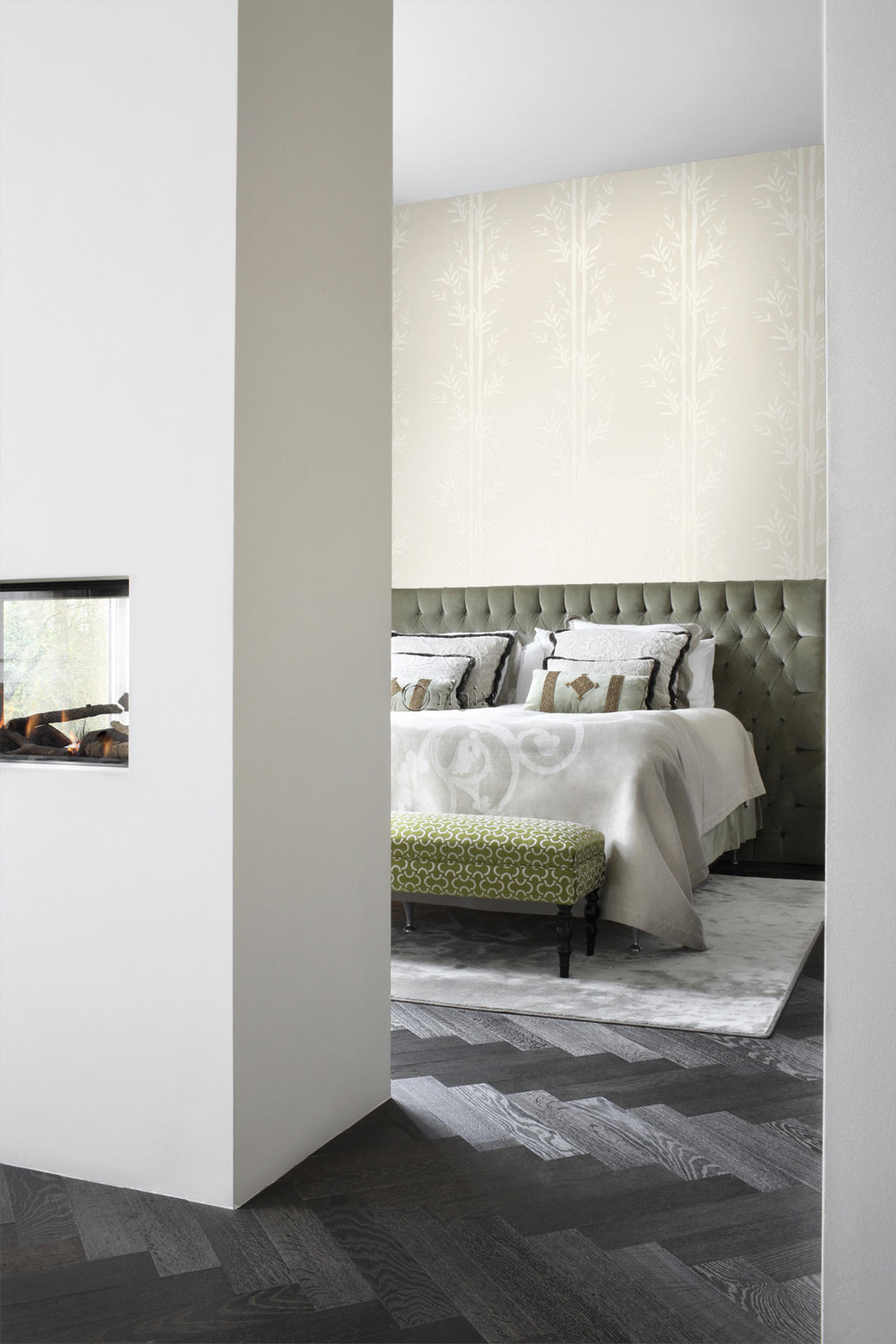 TAPETE Bambusmuster 53 cm x 10.05 m - Weiß, Papier (53/1000cm) - Origin Wallcoverings