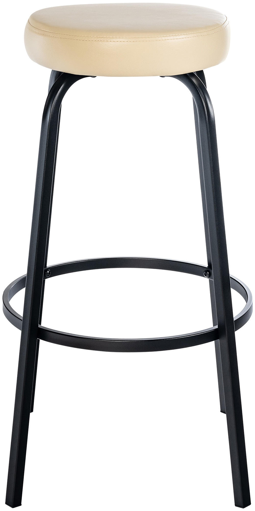 BARHOCKER KOELN Creme Kunstleder - Creme, Metall (41/78/41cm) - DELUKE
