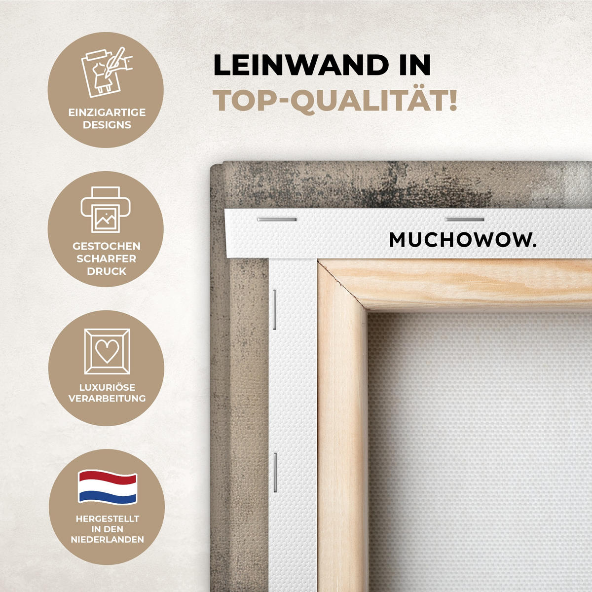 LEINWANDBILD Wabi sabi - Pflanze - Beige 40x60 cm - Taupe, Textil (40/60cm) - MuchoWow